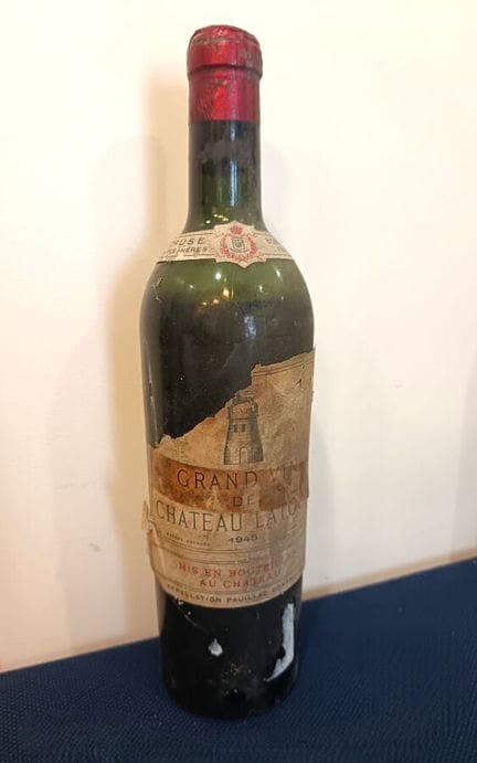 1 bt château Latour 1945 Pauillac (capsula ed etic