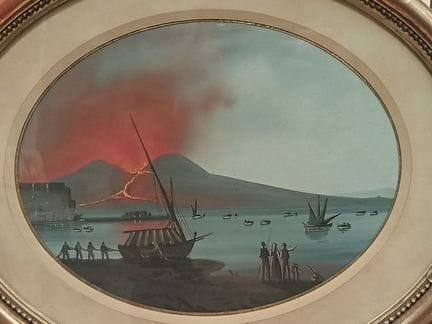 Escuela napolitana (siglo XIX) "Erupción del Vesub