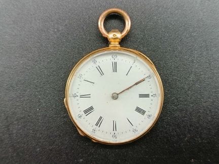 Orologio da tasca in oro giallo 18 carati 750/°. P
