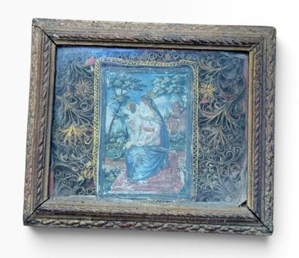 Reliquario Paperole “Madonna con Bambino”, incorni