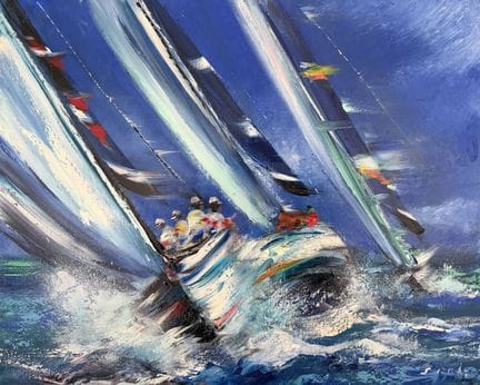 斯帕恩-维克多 ( 1949 )
海上比赛。
布面油画，右下方有签名。
65 x 81 厘米