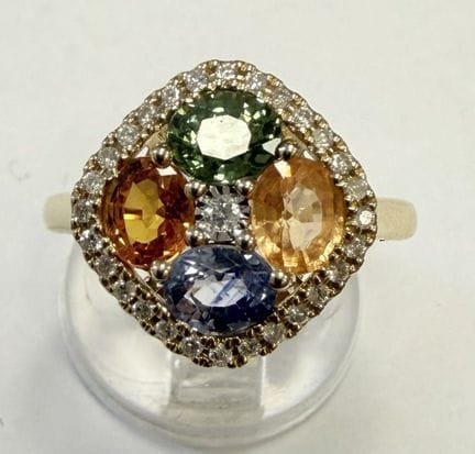 Anello Cocktail in oro rosa 750°/ (18K) impreziosi