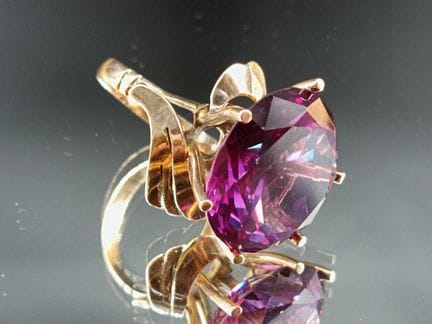 Anello da cocktail in oro giallo 18 k 750/° con gr