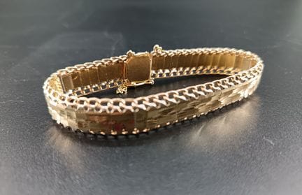 Bracciale articolato in oro giallo 18 carati 750/°