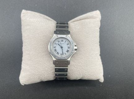 CARTIER, Santos. Orologio da donna in acciaio, mov