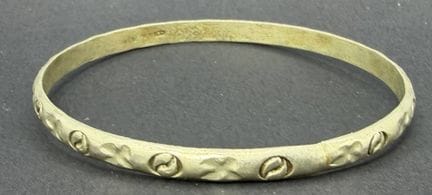 Bracciale rigido in argento 925, Messico, , D-7 cm