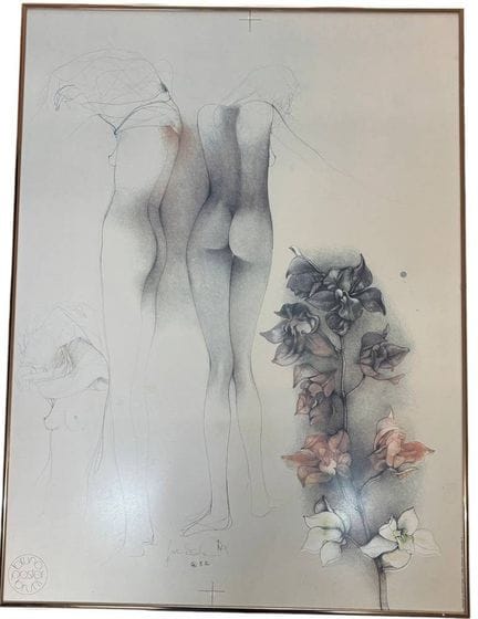 布鲁诺·布鲁尼（Bruno Bruni），海报《献给约翰的兰花》 MG 81x60 厘米，裱框/玻璃
