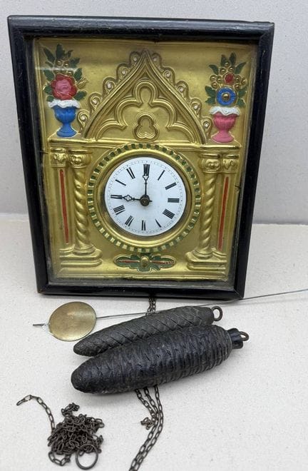 Antico orologio da tavolo della Foresta Nera, prob