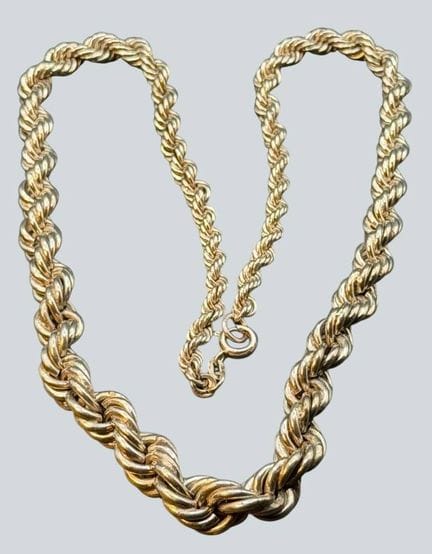 Catena a cordoncino in argento 835, circa 50 cm, 3