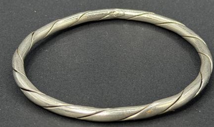 Bracciale massiccio in argento 800, 16,87 g, diame