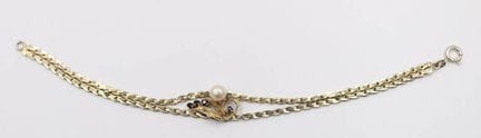 835 sterling silver bracelet, gold-plated, with a 