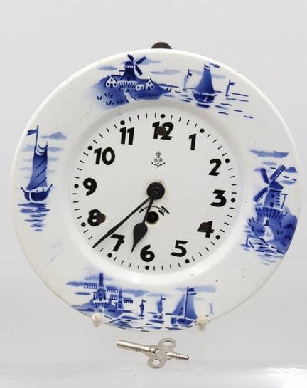 Orologio da cucina d'epoca con motivi olandesi, ce