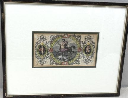 彩色版画，星座：射手座，保存完好/玻璃材质，画框尺寸31×25厘米，背面附有发票