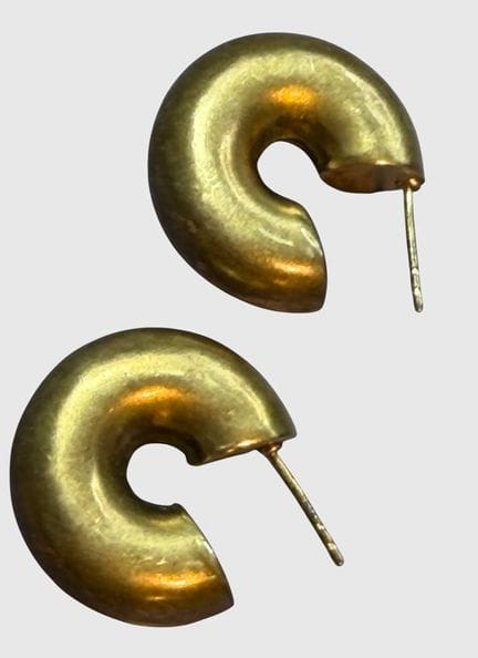 Coppia di semi-creoli, argento 925, mancano i ferm