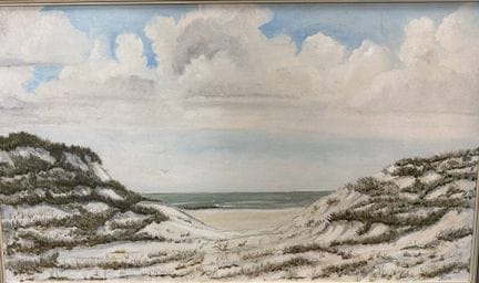 Monogramma STO o simile, 1972, paesaggio di dune, 