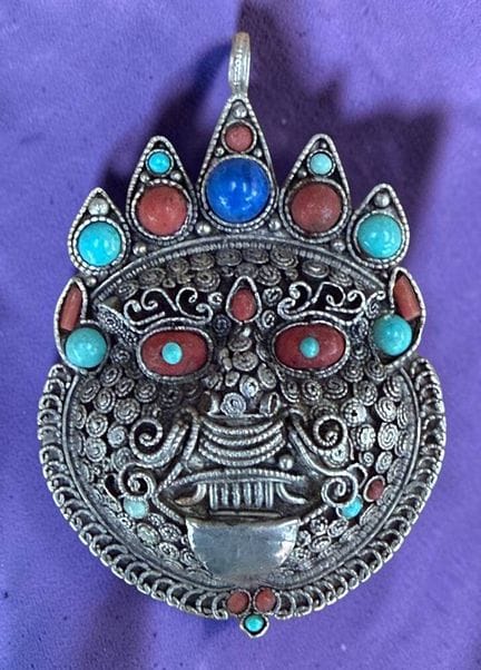 Large Mahakala pendant, likely from Tibet/India, s