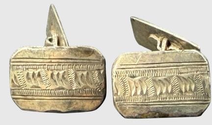 Coppia di gemelli, argento 835, 7,03 gr.