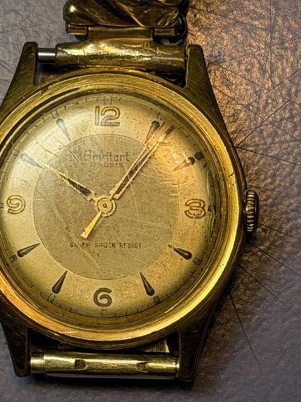 Mechanical HAU "Grüttert" 17 jewels, manual windin