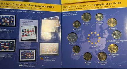 10 monete dei 10 nuovi Stati membri dell'UE, 1° ma