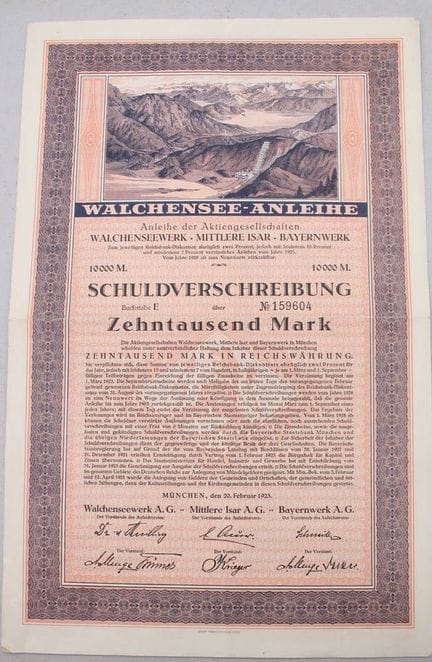 Azione, Walchenseewerk A.G., Mittlere Isar A.G., B