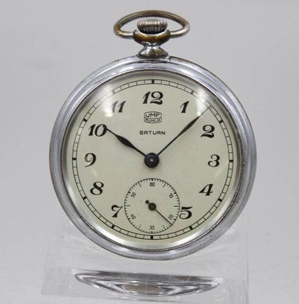 Vintage mechanical pocket watch, UMF Ruhla, “Satur