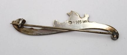Spilla in argento 830, nave vichinga, 4 g, L-6 cm
