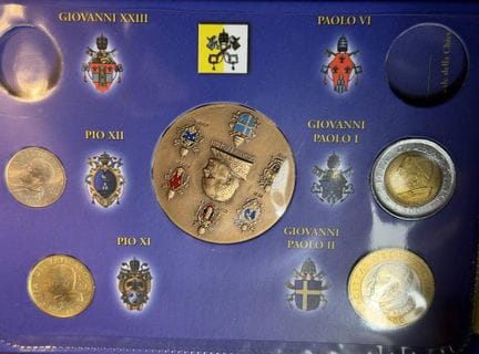 Le ultime monete del Vaticano, 1929-2001, in blist