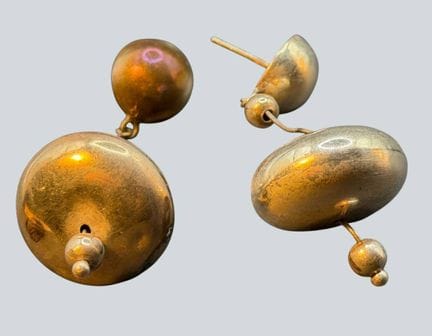 Coppia di orecchini pendenti grandi, argento 925 -