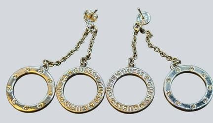 Coppia di orecchini pendenti "Guess Circle Lights"