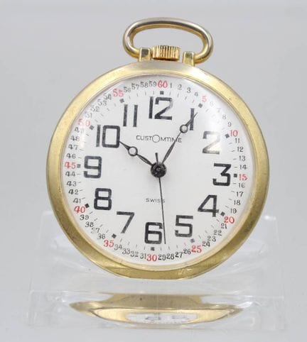 CustOmtime Pocket Watch, modern style, D-3.5 cm, m