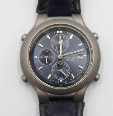 Wristwatch, Citizen Eco-Drive Titanium Chronograph