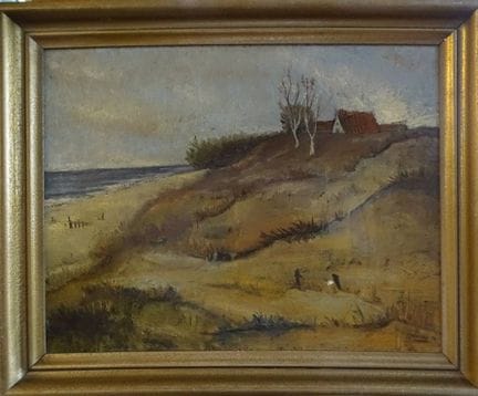 Monogramma HD,  "Casa sulla spiaggia", olio su tel