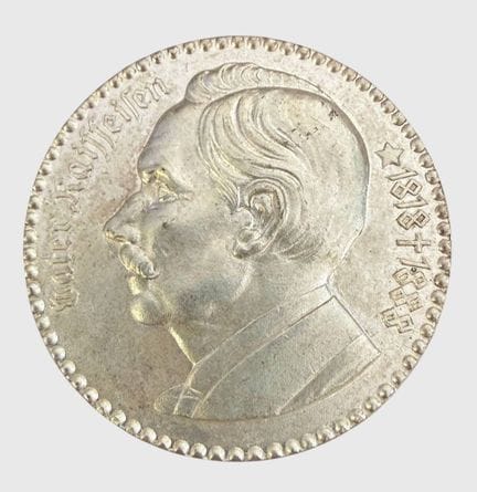 Medaglia in bronzo argentato, Raiffeisen,  "Per la