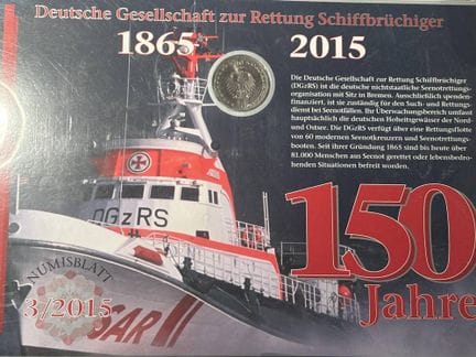 10 Euro copertina numismatica DGzRS 2015, in espos