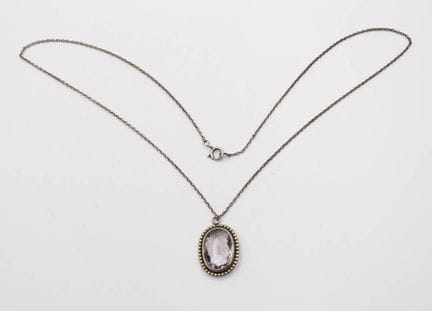 Collana con ciondolo in ametista, argento, peso to