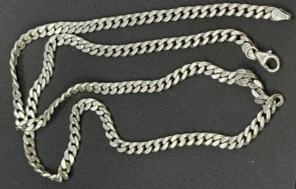 Collana lunga da uomo, argento 925, lunghezza 62 c