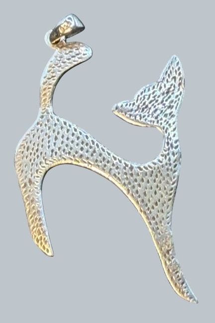Ciondolo grande "Gatto" in argento 925, altezza ci