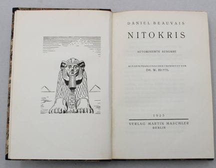 Primera edición de la novela histórica «Nitokris»,