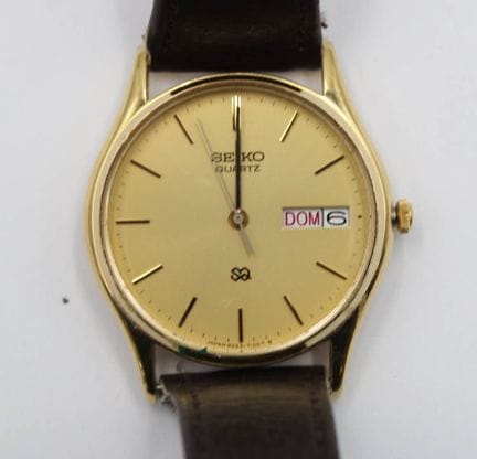 Vintage wristwatch, Seiko Quartz SQ, movement not 