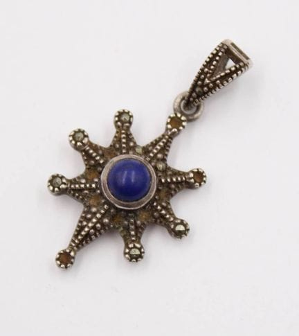 925 sterling silver pendant, lapis lazuli, approx.