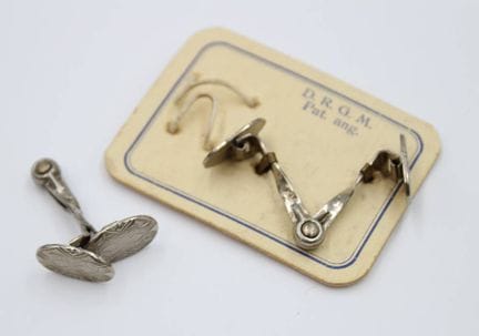A pair of cufflinks, circa 1920, silver plated.