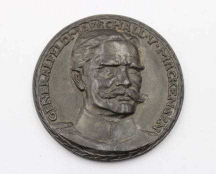 Medaglia in metallo fuso, ritratto del feldmaresci