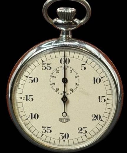 Cronometro meccanico "Heuer", cassa in metallo, me