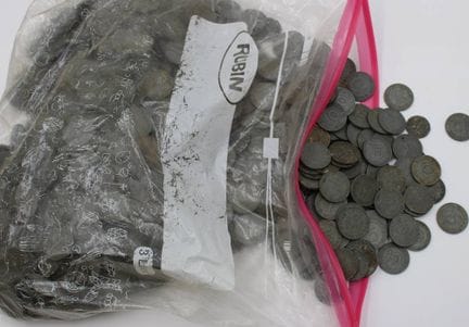 Lotto di pfennig del Reich, circa 2,2 kg