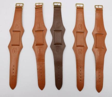 5 leather watch straps, approx. L-22 cm, W-3.5 cm