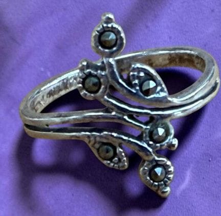 925 Silver Ring with Markasite, RG 53, 2.26 g.