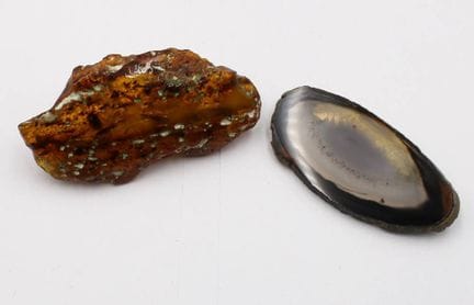 2 spille varie, agata e ambra, lunghezza circa 6 c