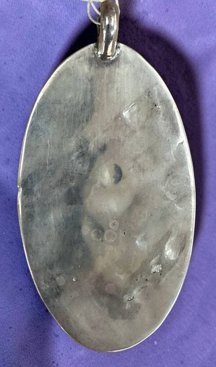 Large silver pendant, authentic Navajo jewelry, ap