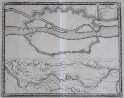 Gravure sur carte, « Brema cum Situatione circumia