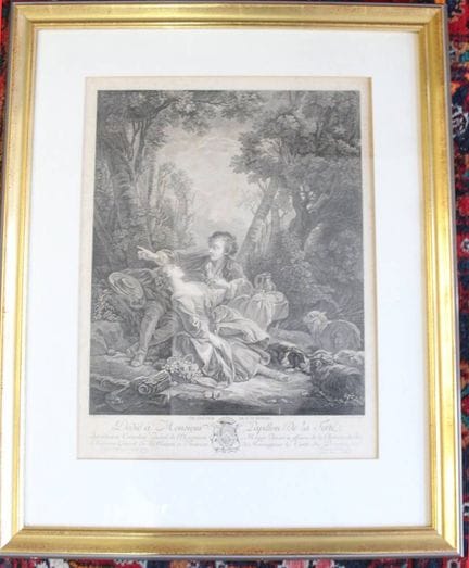 《秋日野餐》（Le Goûter de l’Automne），版画，雷内·加亚尔（René Gail